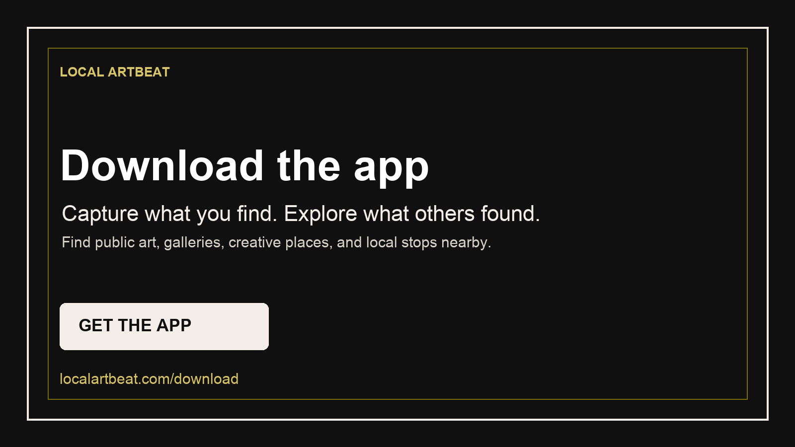 Download the Local ARTbeat app